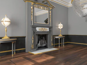 classic interior 34 3D Model