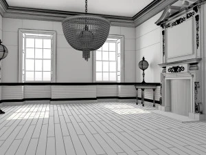 classic interior 34 3D Model