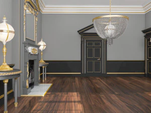 classic interior 34 3D Model