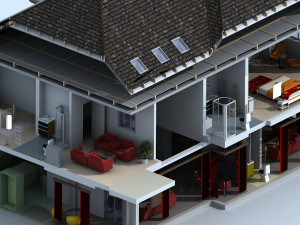 3d house cut out Model 3D