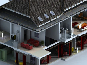 3d house cut out 3D Model