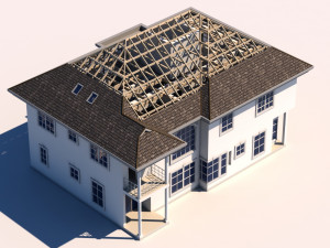 3d house cut out Model 3D