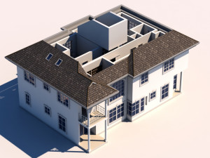3d house cut out Model 3D