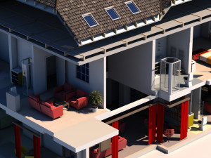 3d house cut out Model 3D