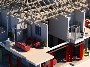 3d house cut out Model 3D