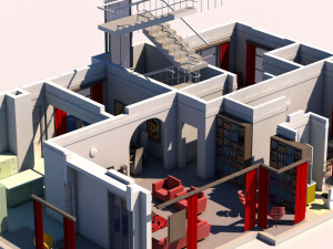 3d house cut out Model 3D