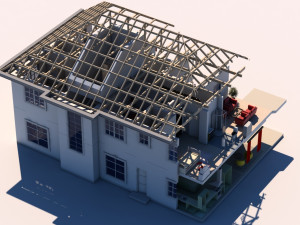 3d house cut out Model 3D