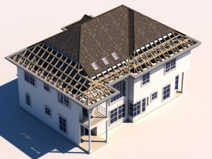 3d house cut out Model 3D