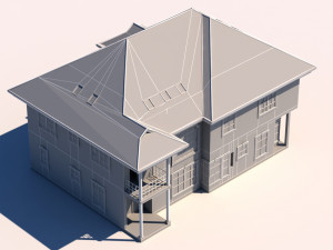 3d house cut out Model 3D