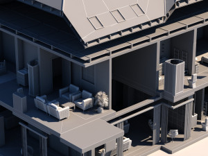 3d house cut out Model 3D