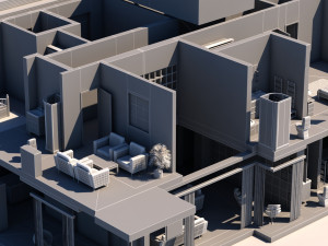 3d house cut out Model 3D