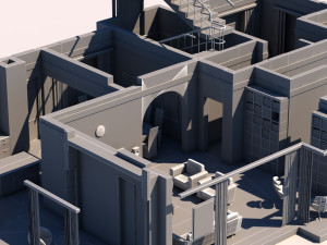 3d house cut out Model 3D