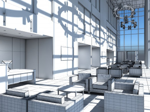 office entrance reception 3D Model