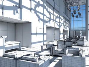 office entrance reception 3D Model