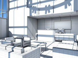 office entrance reception 3D Model