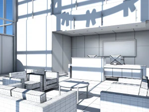 office entrance reception 3D Model