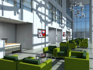 office entrance reception 3D Model