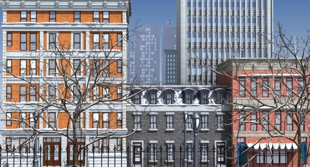3d street snow Model 3D .c4d .max .obj .3ds .fbx .stl .blend 