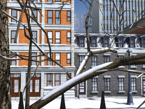 3d street snow Model 3D