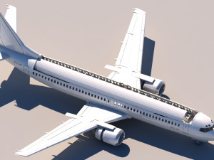 737 400 cuttout 3D Model