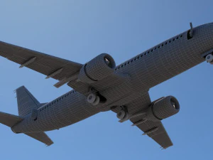 737 400 tagliato Modello 3D