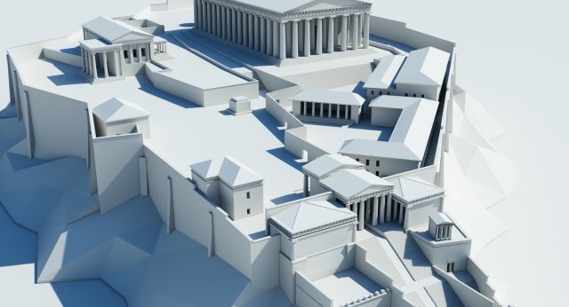 acropolis Model 3D .c4d .max .obj .3ds .fbx .stl .blend 