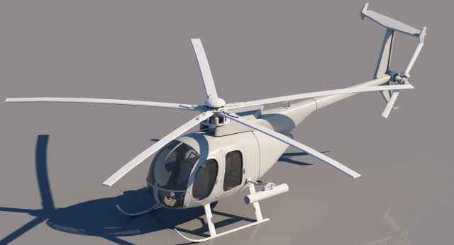 ah-6j helicopter Modello 3D .c4d .max .obj .3ds .fbx .stl .blend 