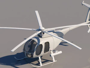 elicottero ah-6j Modello 3D