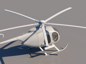 ah-6j helicopter Modello 3D