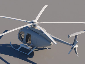 ah-6j helicopter Modello 3D