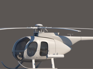 ah-6j helicopter Modello 3D