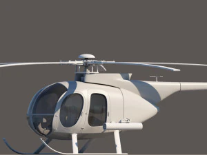 ah-6j helicopter 3D Model