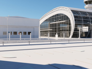 airport buildings layout 3D Model