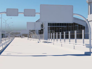 airport buildings layout 3D Model