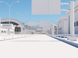 airport buildings layout 3D Model