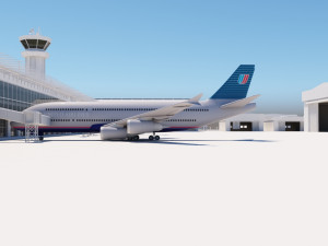 airport buildings layout 3D Model