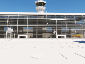 airport buildings layout 3D Model