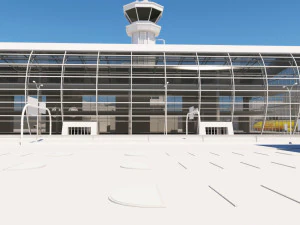 airport buildings layout 3D Model