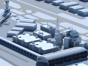 a&eacute;roport Modèle 3D