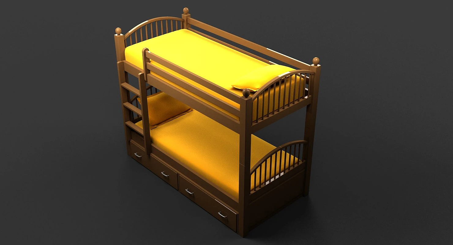 3d bed 011 3D Model .c4d .max .obj .3ds .fbx .stl .blend 