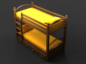 Ł&oacute;żko 3D 011 Model 3D