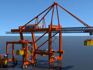 cargo crane collection Modèle 3D