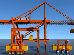 cargo crane collection Modèle 3D