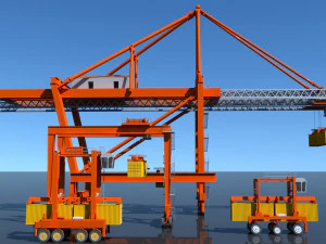cargo crane collection 3D Model