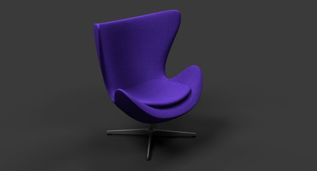 arne jacobsen egg chair 3D Model .c4d .max .obj .3ds .fbx .stl .blend