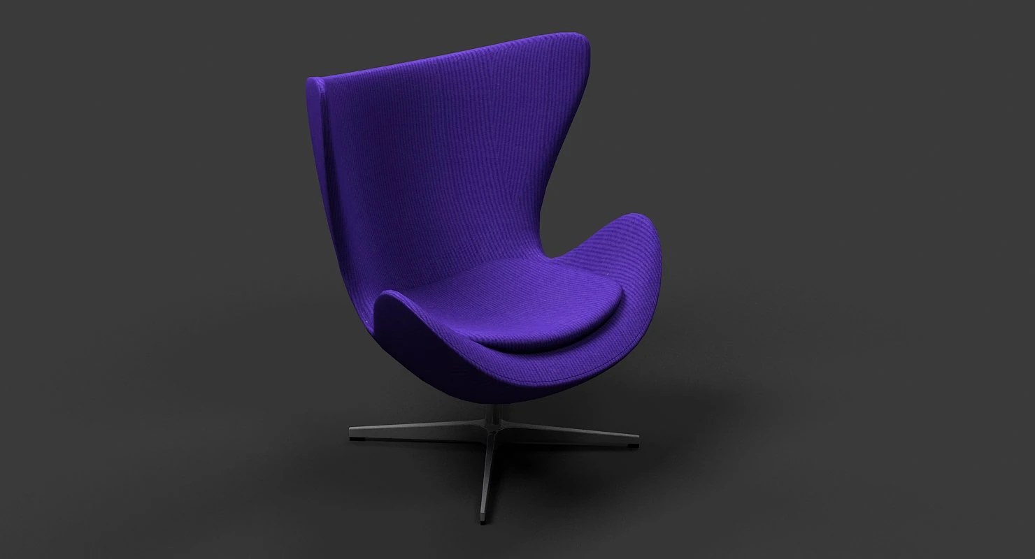 arne jacobsen egg chair 3D Model .c4d .max .obj .3ds .fbx .stl .blend