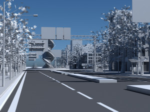 3d city street 3D मॉडल