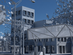 3d city street 3D मॉडल