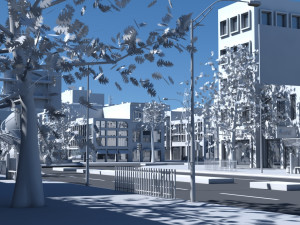 3d city street 3D मॉडल