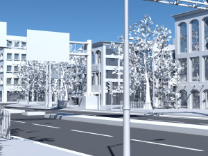 3d city street 3D मॉडल